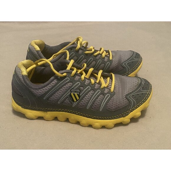K Swiss Shoes  Men Gray Yellow  Size 6.5 Athletic Running Tennis  Low 02986025 - Picture 1 of 10